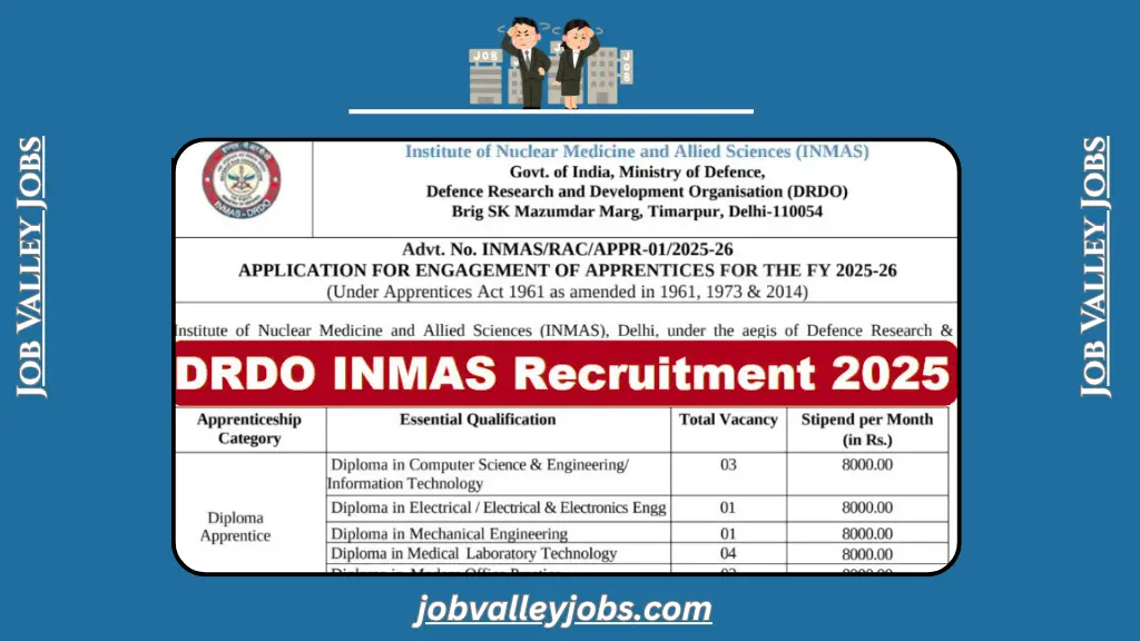 DRDO INMAS Apprentice Recruitment 2025